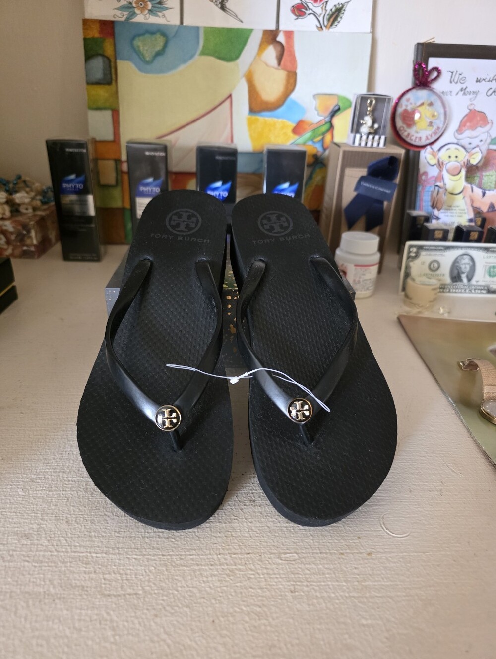 Tory Burch Wedge Flip Flops 7M
